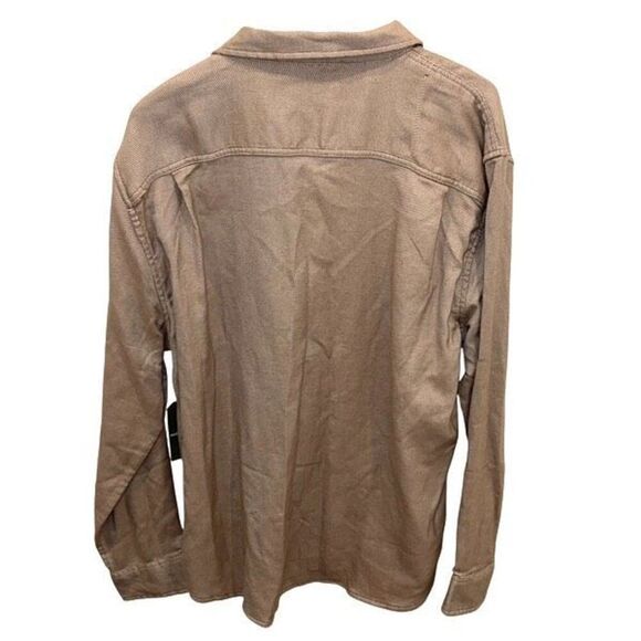 Mutual Weave Mens Long Sleeve Cotton Button-up Shirt Brown XXL NWT - Picture 3 of 9